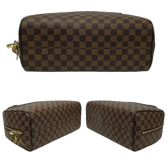 LOUIS VUITTON Authentic Brown Damier Leather Tote Bag - Picture 6 of 9